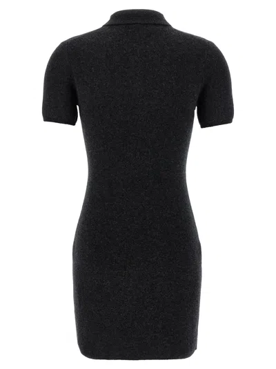 Alexander Wang T Alexanderwang. T Midweight Short Sleeve Polo Dress In Black