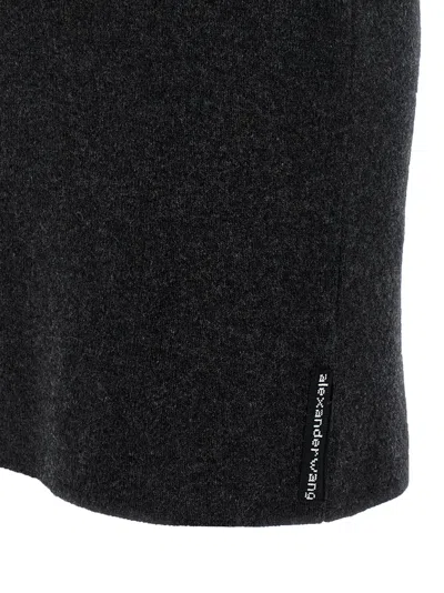 Alexander Wang T Alexanderwang. T Midweight Short Sleeve Polo Dress In Black