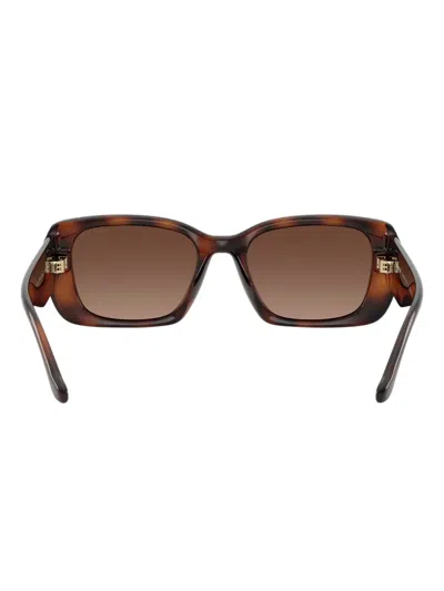 Coach Maxi Sculpted C Oversized Rectangle Sunglasses In Brown