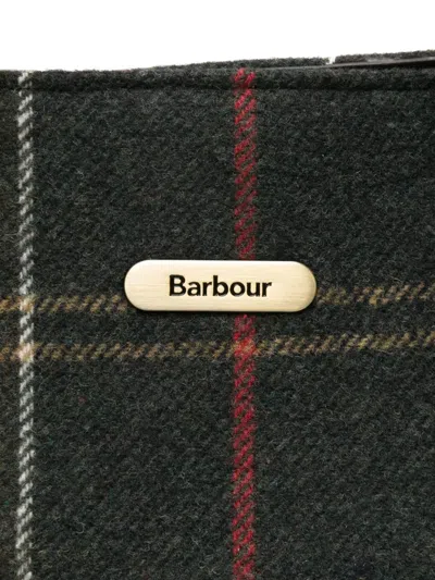 Barbour Turnberry Tote Bag In Wool Blend With Check Pattern In Red
