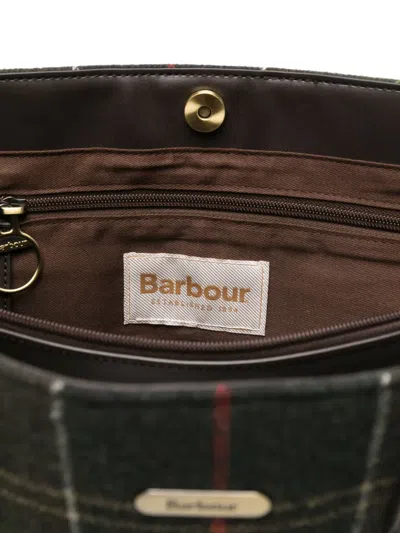 Barbour Turnberry Tote Bag In Wool Blend With Check Pattern In Red