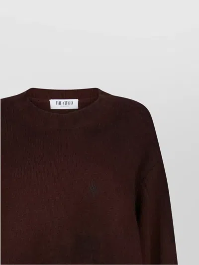 Attico Wool And Cashmere Sweater In Brown