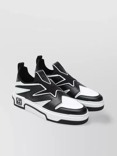 Christian Louboutin Louboutin Sneaker Astroflash Calfskin And Fabric In Black