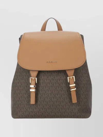 Michael Michael Kors Foldover Top Backpack In Black