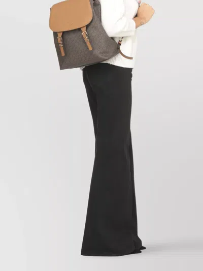 Michael Michael Kors Foldover Top Backpack In Black