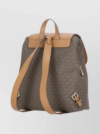 Michael Michael Kors Foldover Top Backpack In Black