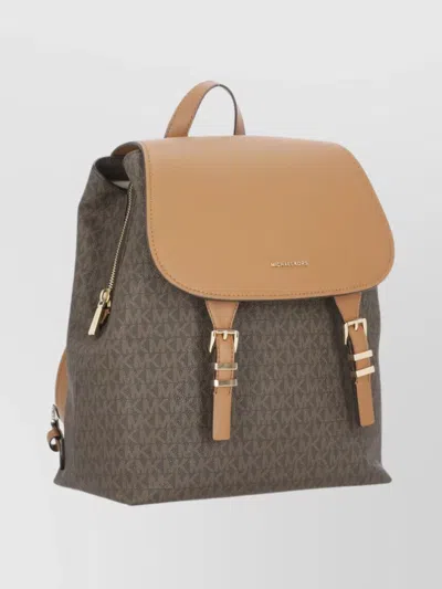 Michael Michael Kors Foldover Top Backpack In Black