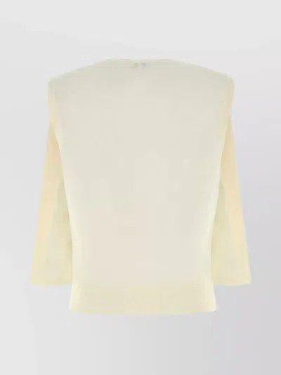 Loewe Wool Sleeveless Sweater Crew Neck Ribbed Hem In Gray