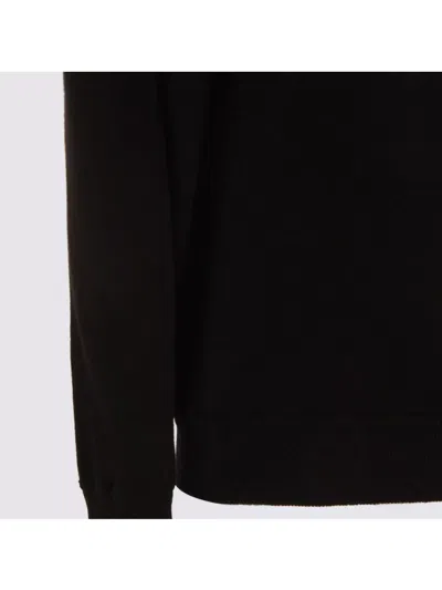 Malo Black Cashmere Crewneck Pullover In Black