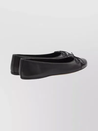Gucci New Marmont Gg Nappa Leather Ballerina Flats In Black