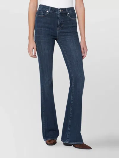 Frame High Flare Jeans Featuring Belt Loops In Blue