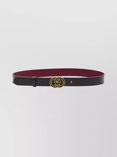 Gucci Interlocking G Buckle Leather Belt