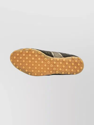 Maison Margiela Quilted-texture Sneakers With Rugged Sole And Suede Overlays In Multi