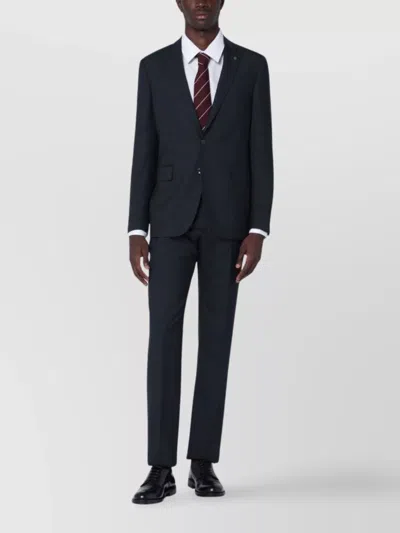 Tagliatore Tailored Single Breasted Wool Suit In Blue