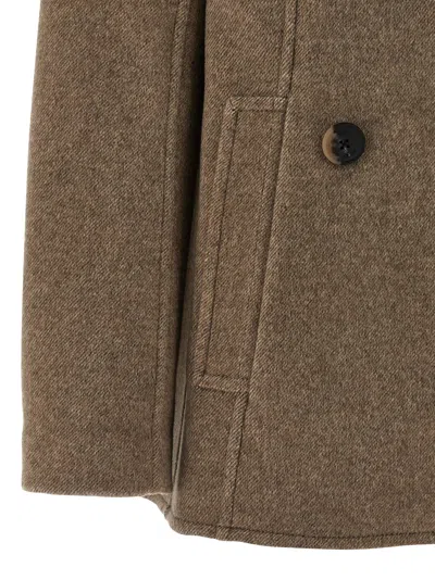 Tory Burch Wool Coat Coats And Trench Coats Beige In Brown