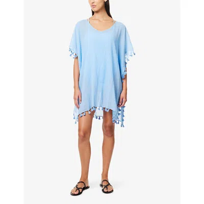 Seafolly Amnesia Kaftan Cornflower In Blue