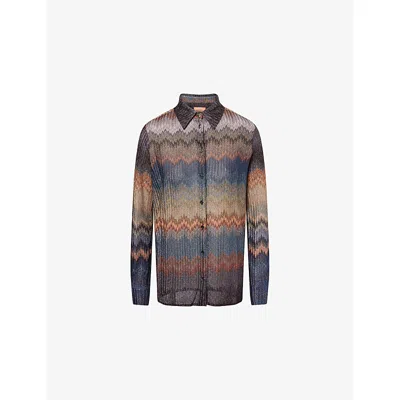 Missoni Viscosebluse Mit Schlangenmuster In Multi