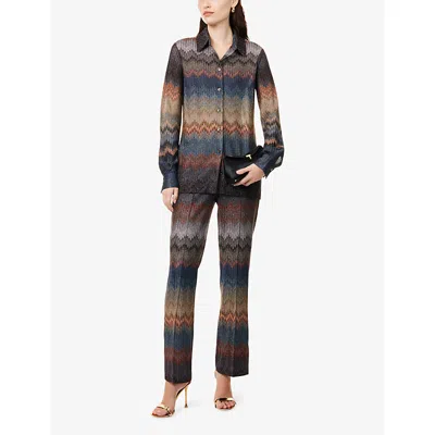 Missoni Viscosebluse Mit Schlangenmuster In Multi