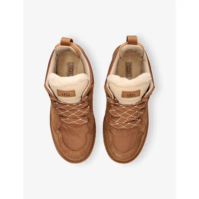 Ugg Stylish Boot-style Sneakers With Plush Lining In Brown