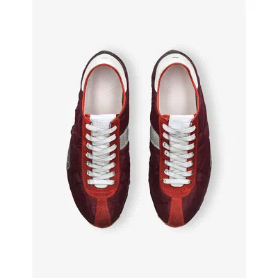 Maison Margiela Sprinters Leather And Suede-trimmed Nylon Sneakers In Brown