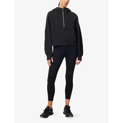 Lululemon Scuba Brand-embroidered Cotton-blend Hoody In Black
