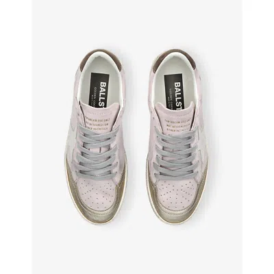 Golden Goose Ballstar Suede Upper Toe Tongue Heel And Spur Leather Star Sneakers Multicolor In Pink