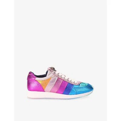 Kurt Geiger Metallic Leather Islington Low-top Sneakers In Multi