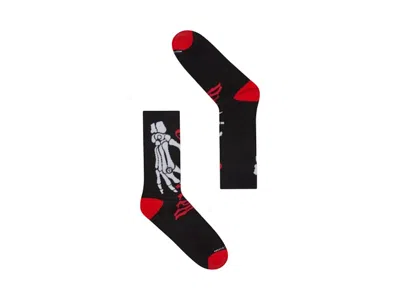 Pre-owned Godspeed Men's  Ten Toes Down Sock In Black/red In Multi