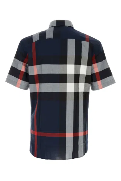 Burberry Summerton Check Cotton Shirt In Black