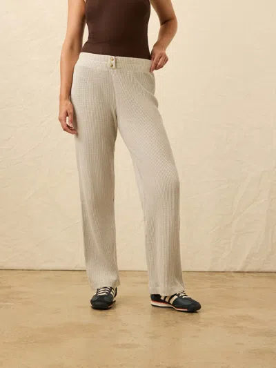 Faherty Après Waffle Pants In Gray