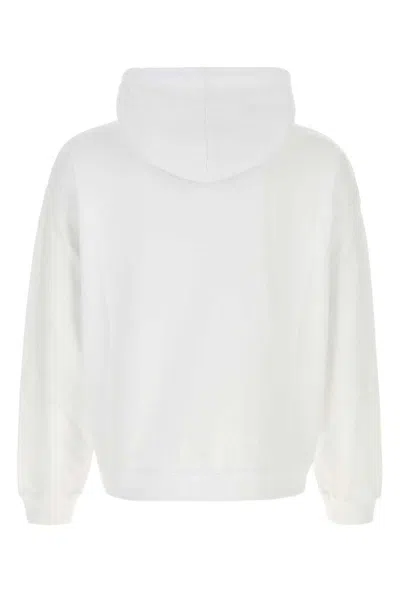 Dsquared2 D2 X Magliano White Hoodie With Drawstring Hood With Maxi Print On The Front In Cotton Man In White