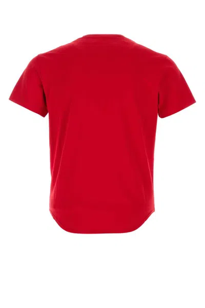 Dsquared2 D2 X Magliano Red Crewneck T-shirt With Maxi Print On The Front In Cotton Man In Red