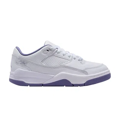 Pre-owned Air Jordan Jordan Flight Court Gs 'white Dusty Amethyst' | Kid's Size 5