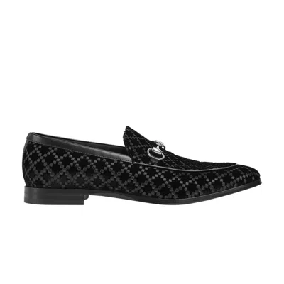 Pre-owned Gucci Loafer Horsebit 'black Check Motif' | Men's Size 7