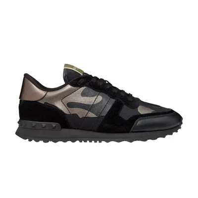 Pre-owned Valentino Garavani Valentino Valentino Rockrunner 'camouflage Noir Metallic' | Black | Men's Size 41