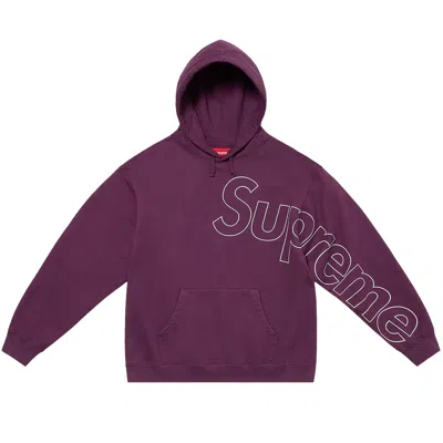 Pre-owned Supreme Reflective Hooded Sweatshirt 'eggplant' | Purple | Men's Size Xxl