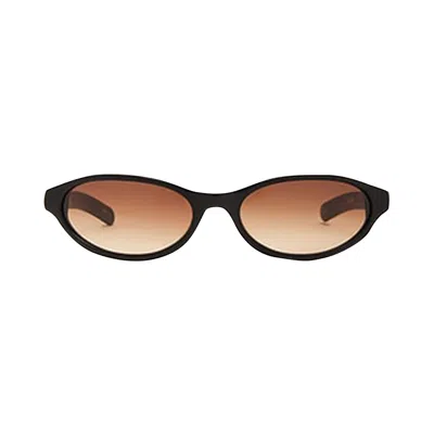 Pre-owned Flatlist Olympia Sunglasses 'solid Black/brown Gradient' | Men's Size Onesize