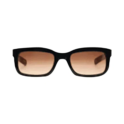 Pre-owned Flatlist Palmer Sunglasses 'solid Black/brown Gradient' | Men's Size Onesize
