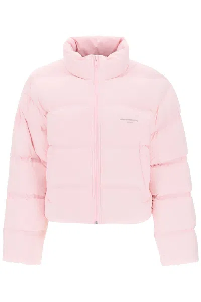 Alexander Wang Short Puffer Jacket In Pink
