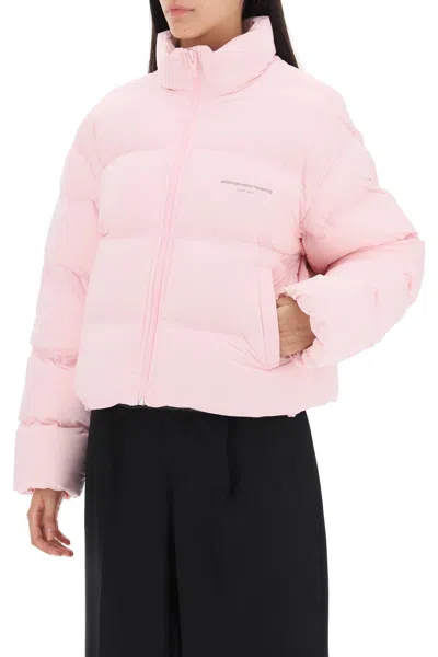 Alexander Wang Short Puffer Jacket In Pink