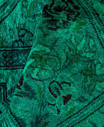 Adorn Hand Woven Rugs Fine Vibrance M1331 4'3"x19'10" Runner Area Rug In Green