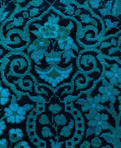 Adorn Hand Woven Rugs Fine Vibrance M1363 3'1"x18'2" Runner Area Rug In Black