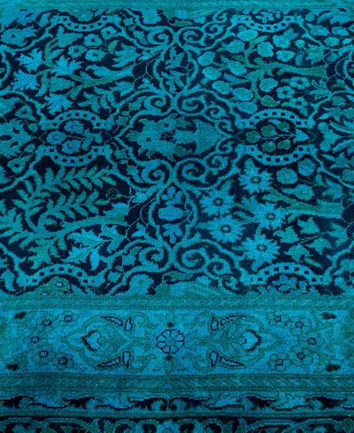 Adorn Hand Woven Rugs Fine Vibrance M1363 3'1"x18'2" Runner Area Rug In Black