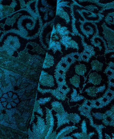 Adorn Hand Woven Rugs Fine Vibrance M1363 3'1"x18'2" Runner Area Rug In Black