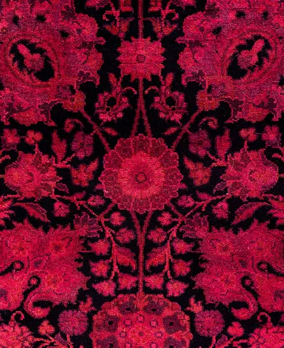 Adorn Hand Woven Rugs Fine Vibrance M1380 2'7"x12'6" Runner Area Rug In Black