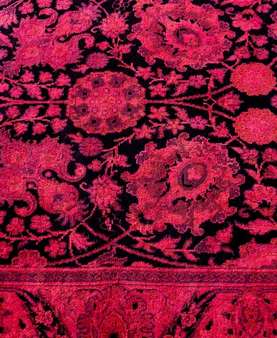 Adorn Hand Woven Rugs Fine Vibrance M1380 2'7"x12'6" Runner Area Rug In Black