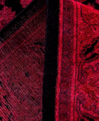 Adorn Hand Woven Rugs Fine Vibrance M1380 2'7"x12'6" Runner Area Rug In Black