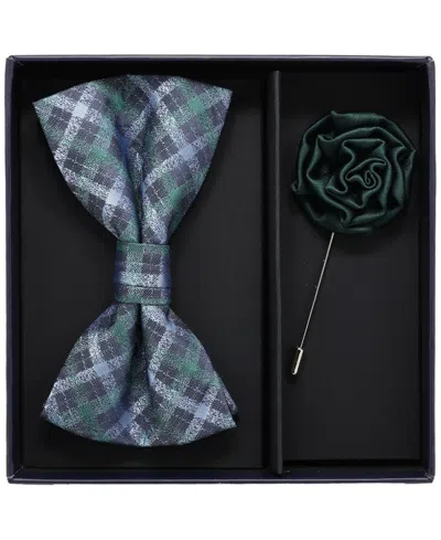 Ben Sherman Bow Tie & Lapel Pin Set In Green