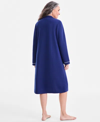 Charter Club Women's Zip-front Quilted Robe In Gold