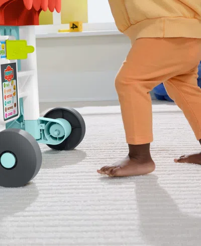 Fisher Price Laugh And Learn 4-in-1 Snack Cart Walker, 14 Play Pieces In Blue